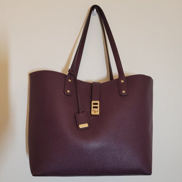 Michael Kors Karson Large Carryall Leather Tote Damson - Picture 3 of 6